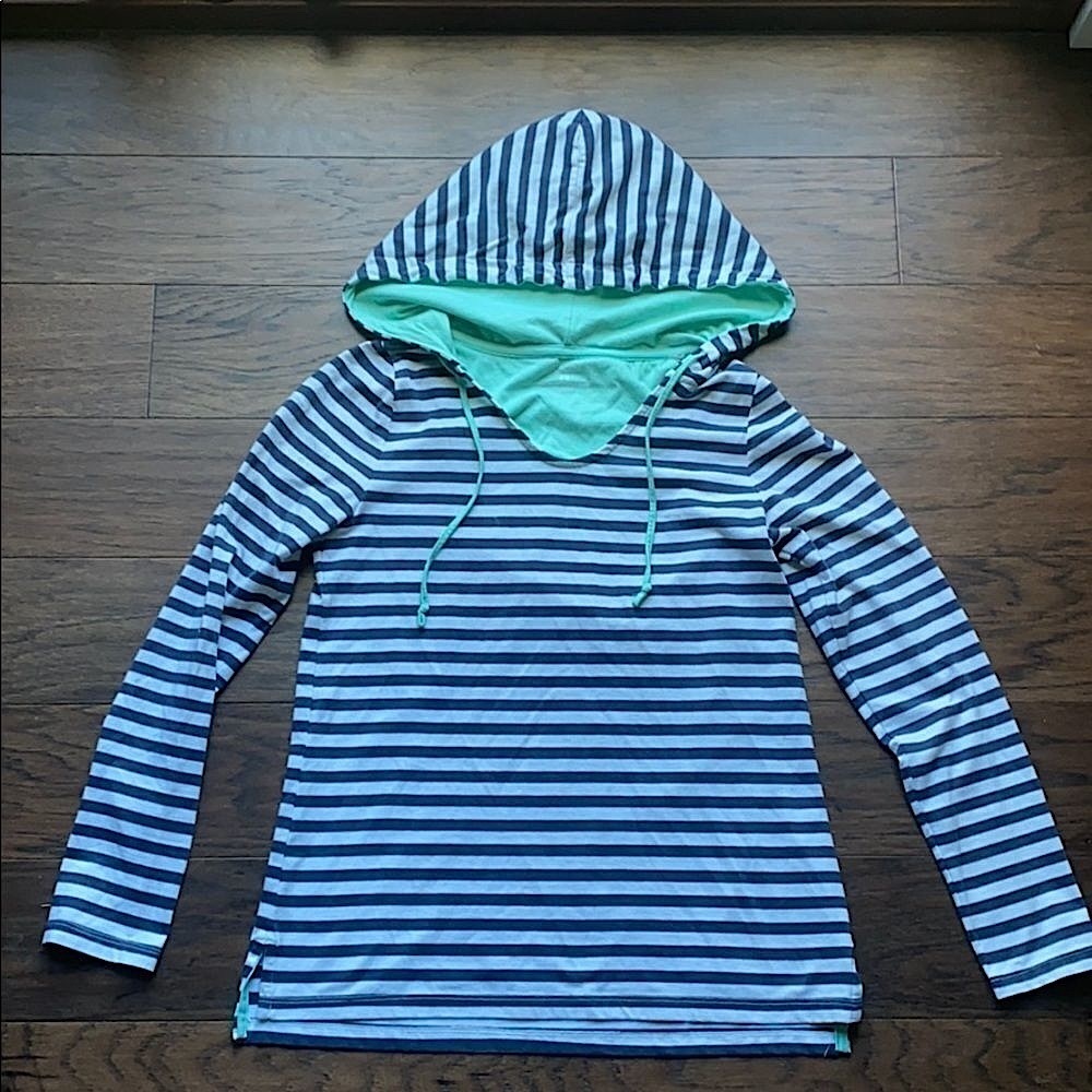 Navy blue & White pullover hoodie